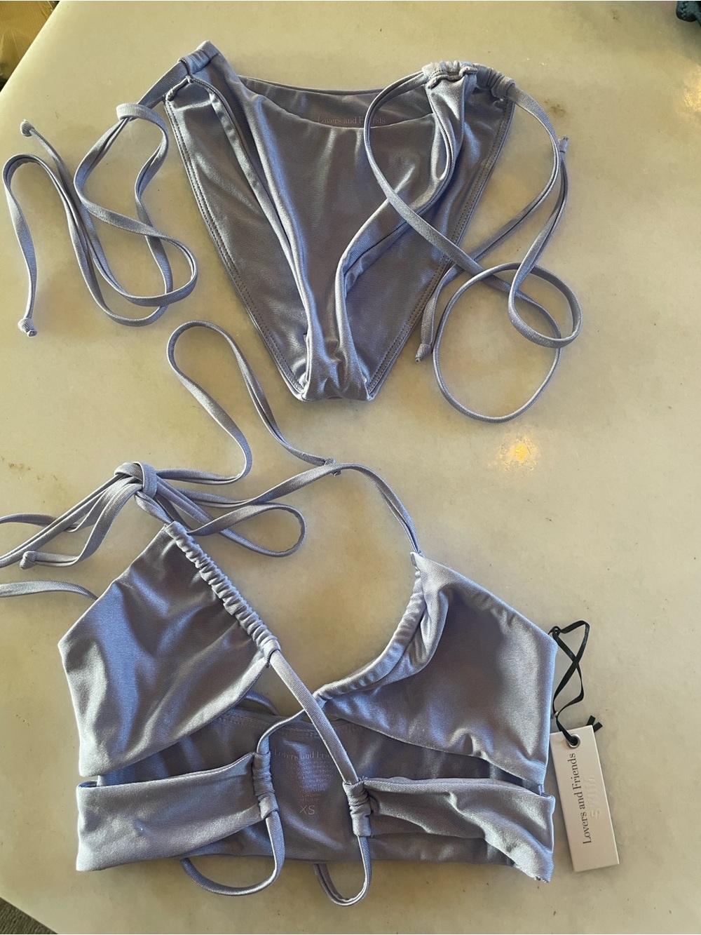 Lovers + Friends Lavender Tie-String Bikini Set #B10